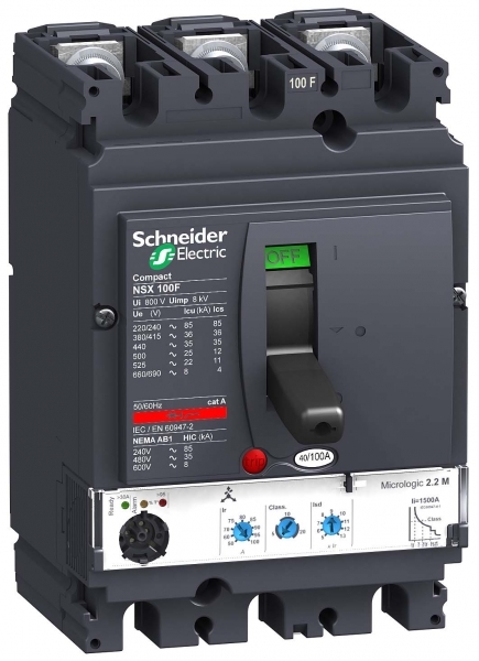 Schneider Electric 3П3Т АВТОМ. ВЫКЛ.MR. 2.2 M 50A NSX100F (арт.LV429827)