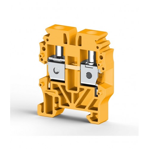 KLEMSAN 304433 Миниклеммник винтовой 4 мм.кв. (желтый); MVK4