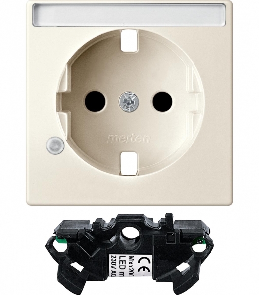 Schneider Electric MTN2333-0344 MERTEN ЦЕНТР.ПЛАТА д/мех роз. с полем д/надписи и индик., БЕЖЕВЫЙ, QF SM