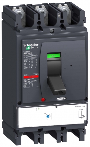 Schneider Electric 3П3Т АВТОМ. ВЫКЛ.MR. 1.3 M 500A NSX630N (арт.LV432949)