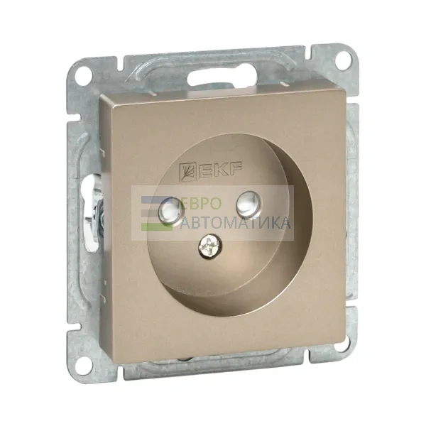 EKF UP1-SOC-101 Механизм розетки, 16А, без заземления, со шторками, шампань Эпика EKF