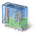 FINDER Миниатюрное универсальное электромеханическое реле; монтаж на печатную плату или в розетку; выводы с шагом 5мм; 2СO 6A; контакты AgNi; катушка 110В DC (чувствит.); степень защиты RTII(арт.445271100000)