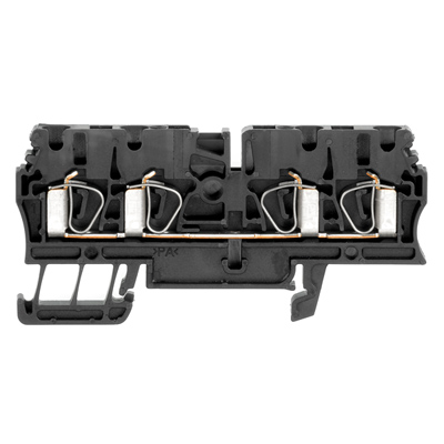 Weidmuller 1683490000 ZDU 2.5/4AN SW Исполнение: Проходная клемма, Пружинное соединение, 2.5 мм.кв, 800 V, 24 A, черный