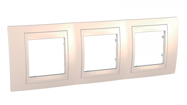 Schneider Electric MGU6.006.25 UNICA ХАМЕЛЕОН РАМКА 3-постовая, горизонтальная, БЕЖЕВЫЙ