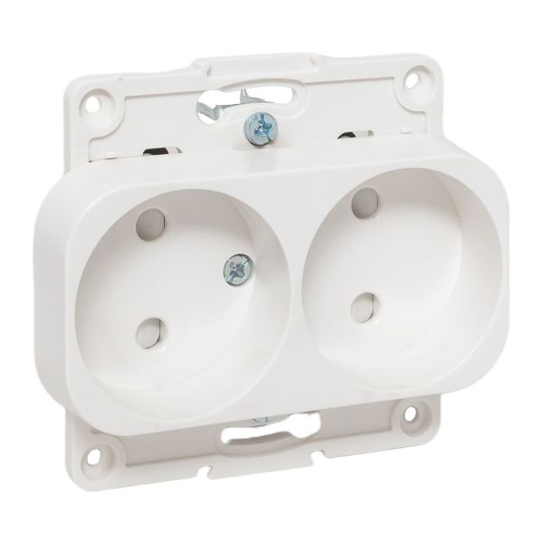 EKF EYR10-102-10 Стокгольм Механизм Розетки 2-местной б/з 10А автоматические клеммы белый с защ. штор. EKF PROxima