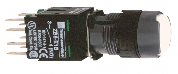 Schneider Electric XB6AA11B КНОПКА 16ММ БЕЛАЯ С ВОЗВРАТОМ XB6AA11B