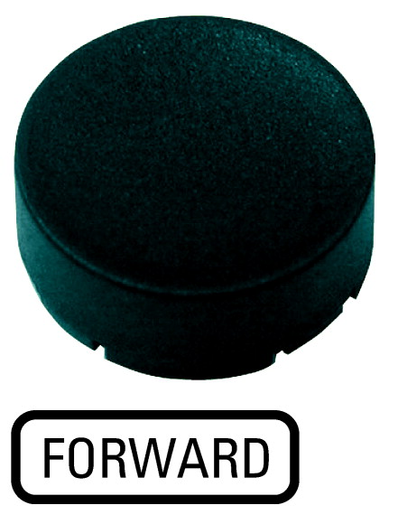 Кнопочный шильдик , выступающий черный , FORWARD (M22-XDH-S-GB15)