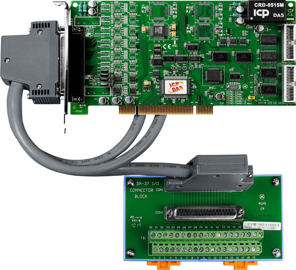 ICP DAS Плата PIO-DA4U/S CR Universal PCI 4-channel D/A board Includes one CA-4002 D-Sub connector
