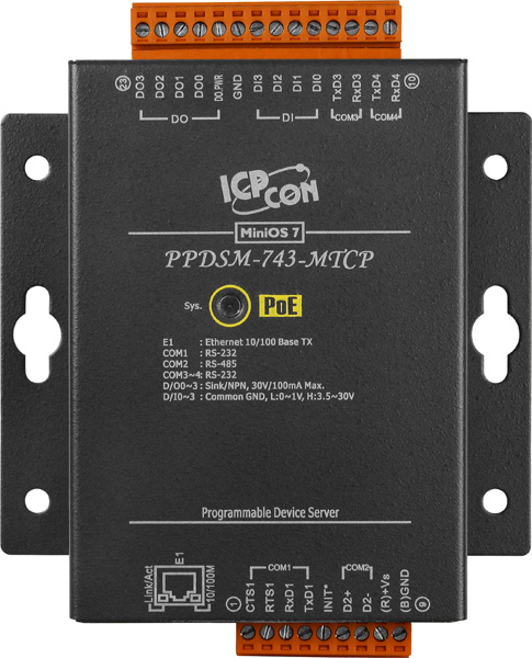 ICP DAS Преобразователь PPDSM-743-MTCP CR PPDS-743-MTCP with Metal Case