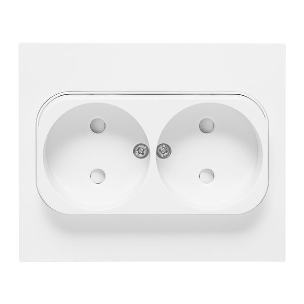 EKF EXR10-102-10 Стокгольм Розетка 2-местная б/з 10А автоматические клеммы белая с защ. штор. EKF PROxima