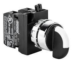 Переключатель 2-0-1 с фиксацией (2НО) с LED белый (12-30В AC-DC)