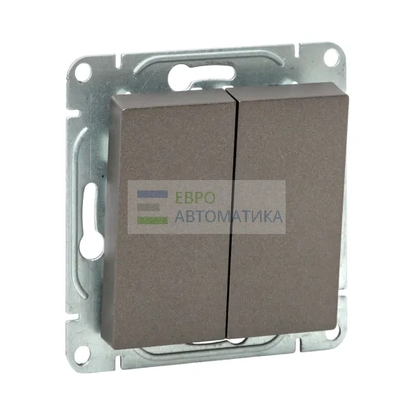 EKF UP1-SWM-22 Механизм выключателя, двухклавишный, перекрёстный, мокко Эпика EKF
