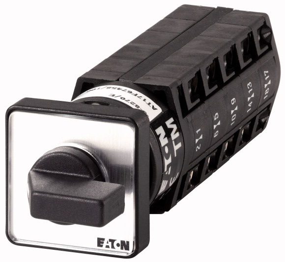 Ступенчатые выключатели, контакты: 10, 10 A, Передняя панель: 1-5, 60 °, 5 уровней 60°, с фиксацией, Монтаж (TM-5-8252/E)