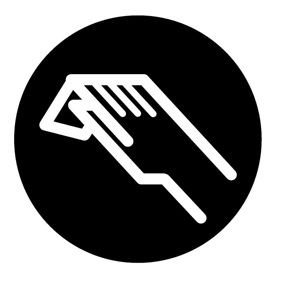 Кнопочный шильдик , черный , грибовидный, обозначение ручного режима (M22-XDP-S-X9)