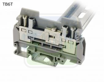 Провенто TB6T Клемма винтовая измерительная с ползунковым размыкателем 6 мм2, серая