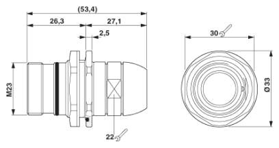 Phoenix contact 1594112 RC-06S1N8AQ1Q8 Разъем проходной