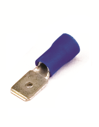 DKC 2B22P Наконечник плоский с изолир.фланцем (вилка) 1,5-2,5 кв.мм 6,3х0,8 мм (РПИ-П)