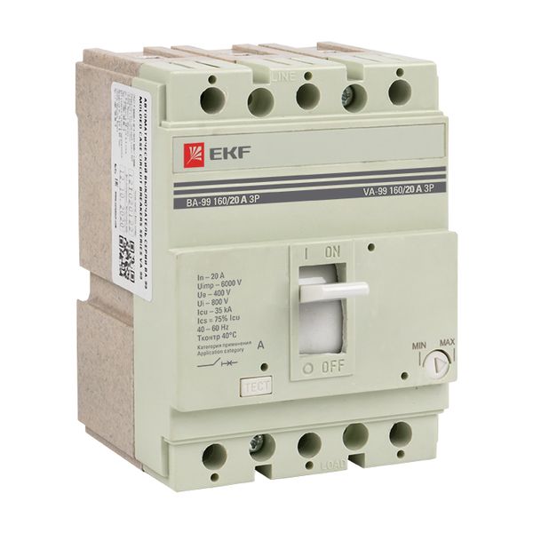 EKF mccb99-160-20 Выключатель автоматический ВА-99 160/20А 3P 35кА EKF PROxima