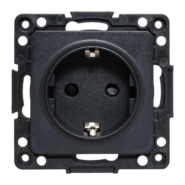 EKF EZR16-028-20 Стокгольм Механизм Розетки 1-местной с/з 16А винтовые клеммы черный с защ. штор. EKF PROxima