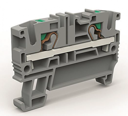 DKC ZEFC400GR Проходная клемма 2 точки подключения на 4 кв.мм