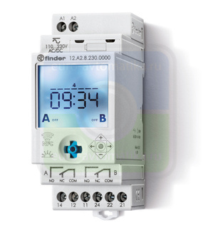 12A200240000PAS - Реле времени цифровое недельное; монтаж на рейку 35мм; 2СO 16A; питание 24B AC/DC; NFC; ширина 35мм; степень защиты IP20