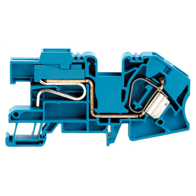 Weidmuller 1739600000 ZNT 16S Исполнение: Z-серия, Монтажная многоуровневая клемма, Нейтральный проводник - клемма, Расчетное сечение: 16 мм.кв, Пружинное соединение, синий, Непосредственный монтаж