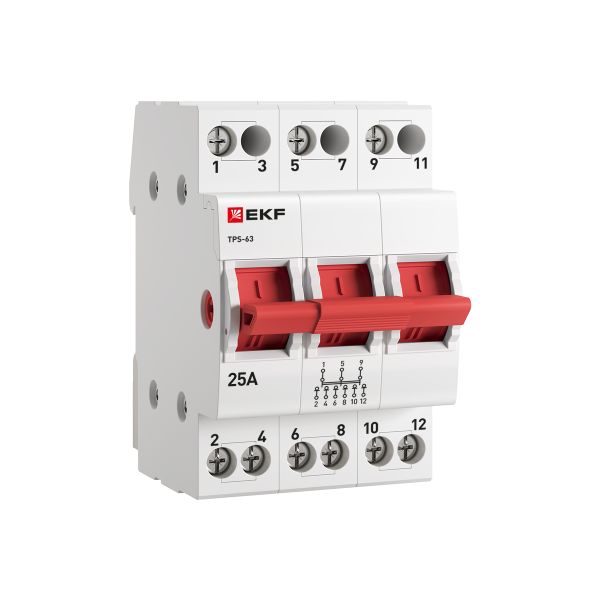 EKF TPS325 Трехпозиционный переключатель ТПС-63 3P 25А PROXIMA EKF