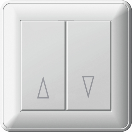 Schneider Electric VS416-253-18 W59 2-клавишный ВЫКЛЮЧАТЕЛЬ, с механич. блокировкой для жалюзи, в сборе, БЕЛЫЙ