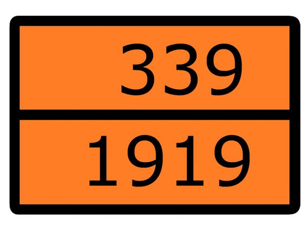 EKF an-7-339-1919 Знак наклейка для маркировки опасных грузов "Номер ООН 339/1919" (300x400) ГОСТ 19433-88 EKF PROxima