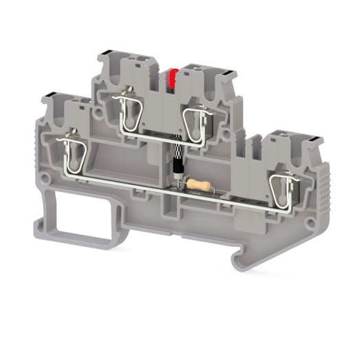 KLEMSAN 311439 Пружинная клемма серии SRD 2,5-2FLD-110VDC (Серый)