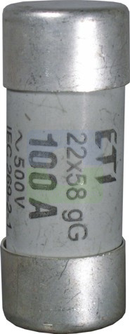 ETI 6711053 Предохранитель CH/P 22x58  aM 100A 500V (с бойком)