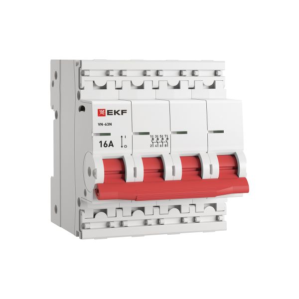 EKF S63416 Выключатель нагрузки 4P 16А ВН-63N EKF PROxima