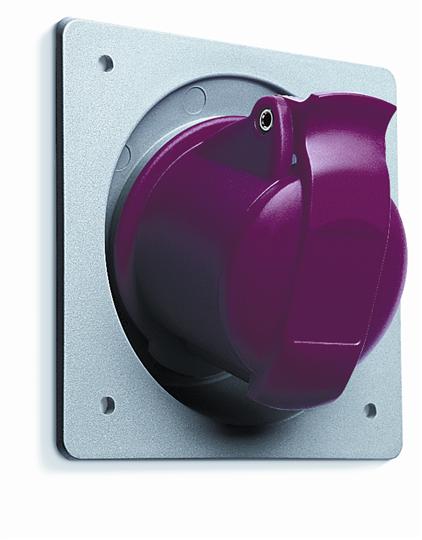 ABB 2CMA193266R1000 Розетка панельная с угловым унифицированным фланцем 232RAU6, 32A, 2P+E, IP44, 6ч