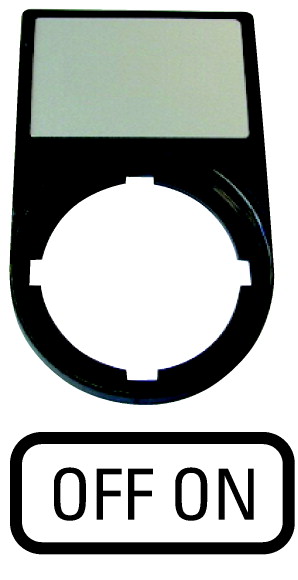 Шильдик "OFF-ON" с держателем 30х50, цвет черный (M22S-ST-GB10)