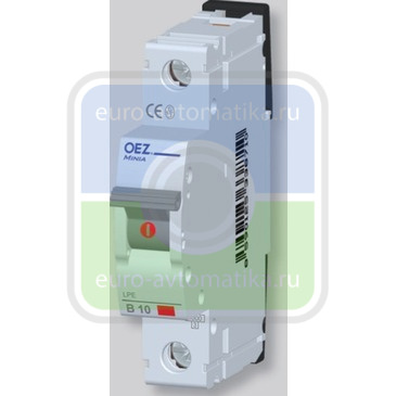 LPE-0,6B-1 Автоматический выключатель In 0,6 A, Ue 230 V a.c., 60 V d.c., характеристика B, 1-полюс, Icn 6 kA