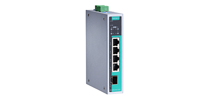 MOXA Коммутатор EDS-G205A-4PoE-1GSFP-T Unmanaged Ethernet switch with 1 10/100/1000BaseT port and 4 PoE/PoE+ ports, t:-40/+75