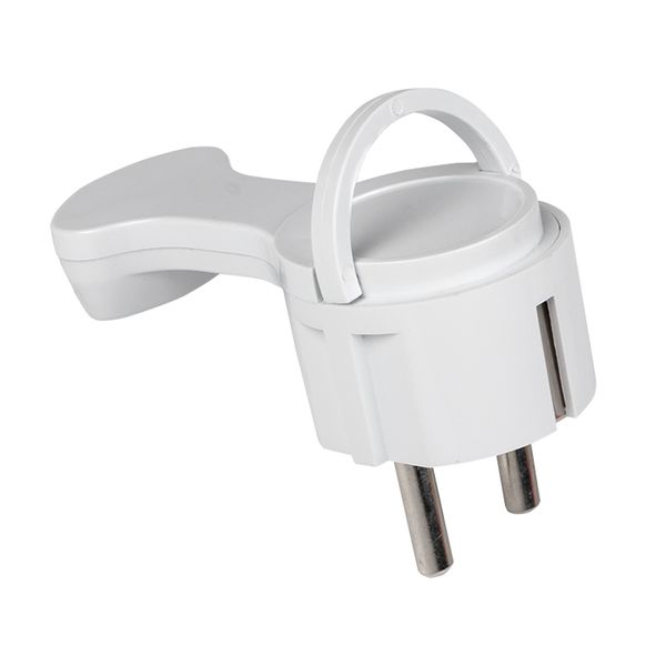 EKF AVYF16-10-r Вилка угловая плоская с/з белая Stealth PRO 16А 250В EKF