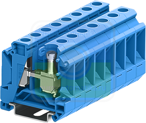 SUPU 316992 Клемма SUK 1-1 винтовая, сечение 16 мм. кв., синяя