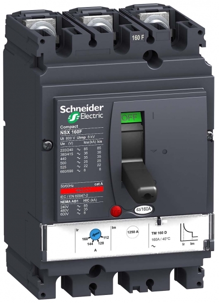 Schneider Electric 3П3Т АВТ. ВЫКЛ. TM160D NSX160F (арт.LV430630)