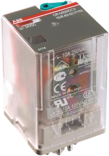 ABB 1SVR405621R0000 Реле CR-U024AC2 24B AC 2ПК (12A)