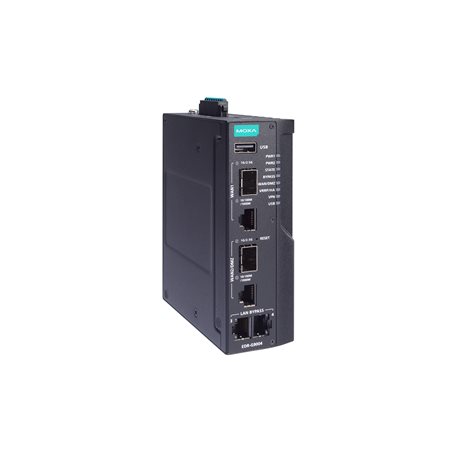 MOXA Маршрутизатор EDR-G9004-VPN-2MGTXSFP-CT-T Industrial secure router with 2 Gigabit copper ports with Gen3 Bypass, 2 Gigabit copper/SFP combo ports with firewall/NAT/VPN, 12/24/48 VDC input voltage, t:-40/75, conformal coating