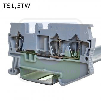 Провенто TS1,5TWN Клемма пружинная проходная 3 контакта 1,5 мм2, синяя