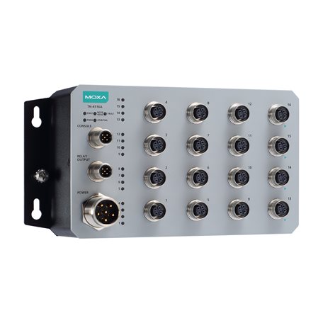 MOXA Коммутатор TN-4516A-WV-T 16 ports Layer 2 Managed Switch with 16 Fast Ethernet ports, 24 to 110 VDC, t: -40/75, IP42