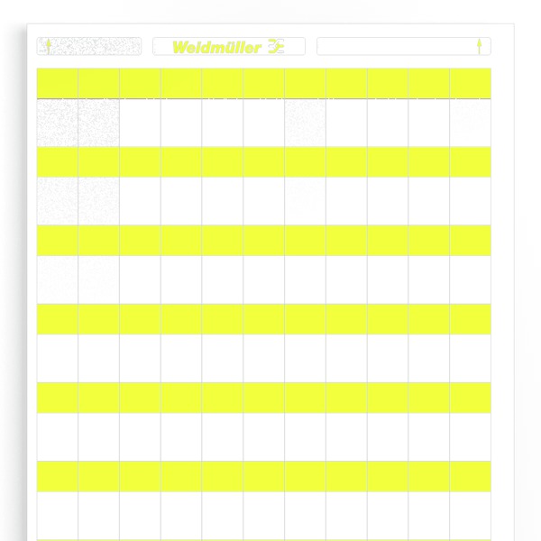 Weidmuller 1695711687 LM WO 18/34 GE Исполнение: LaserMark, Маркировка проводов и кабелей, 5 - 7 мм.кв 34 x 18 мм.кв желтый
