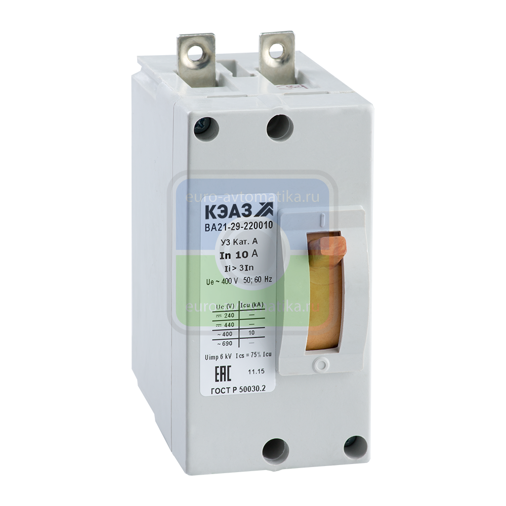 КЭАЗ 100357 Выключатель автоматический ВА21-29-220010-20А-3Iн-440DC-У3-КЭАЗ КЭАЗ 100357 Выключатель автоматический ВА21-29-220010-20А-3Iн-440DC-У3-КЭАЗ