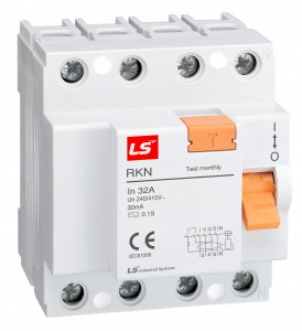 062400428b - RKN 3P+N 32A 300mA AC-TYPE NEW ROGY (RUSSIA)