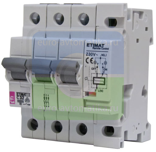 ETI Автоматический выключатель с Д.У. ETIMAT 11_RC 3p C 63A (арт.636331109)