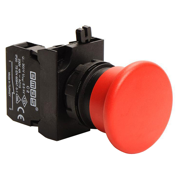 Кнопка "Грибок" без фиксации красная Кнопка "Грибок" без фиксации красная