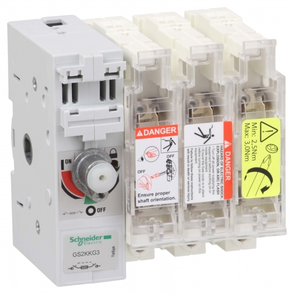 Schneider Electric GS2KKG3 КОРП. ВКЛ-РАЗ-ПРЕДОХ.3P.РАЗМЕР 00.125A
