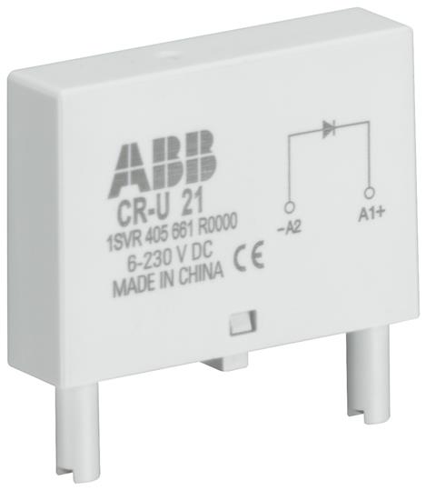 ABB 1SVR405665R4000 Варистор и светодиод красный CR-U 61D 24-60В AC/DC для реле CR-U